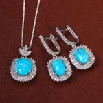 نیم ست فیروزه زنانه کد 26557