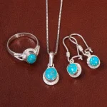 نیم ست فیروزه زنانه کد 26559