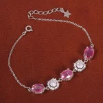 دستبند یاقوت سرخ زنانه کد 26562