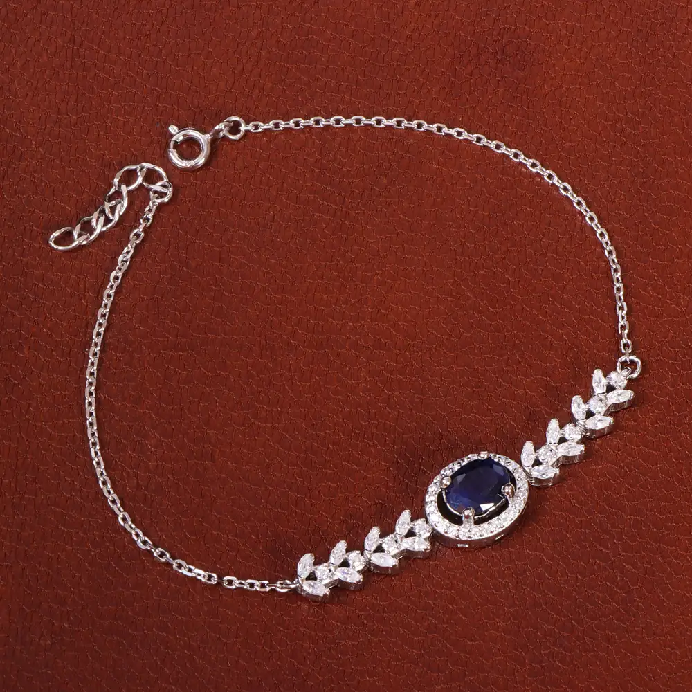 دستبند یاقوت کبود زنانه کد 26563