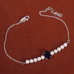 دستبند طرح یاقوت کبود زنانه کد 26565