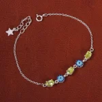 دستبند زبرجد زنانه طرح چشم زخم کد 26568