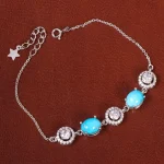 دستبند فیروزه زنانه کد 26569