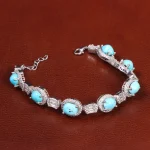 دستبند فیروزه زنانه کد 26570