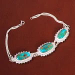 دستبند فیروزه زنانه کد 26571