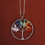 گردنبند هفت چاکرا طرح درخت زندگی کد 26572