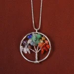 گردنبند هفت چاکرا طرح درخت زندگی کد 26573