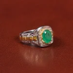 انگشتر زمرد مردانه کد 26609