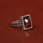 انگشتر طرح یاقوت سرخ مردانه کد 26614