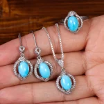 نیم ست فیروزه زنانه کد 23298