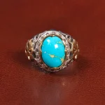 انگشتر فیروزه شجری مردانه کد 26002