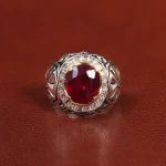 انگشتر یاقوت سرخ مردانه کد 26012