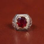 انگشتر یاقوت سرخ مردانه کد 26014