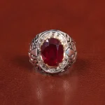 انگشتر یاقوت سرخ مردانه کد 26015