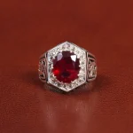 انگشتر یاقوت سرخ مردانه کد 26017
