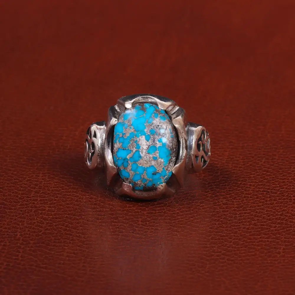 انگشتر فیروزه شجری مردانه کد 26039