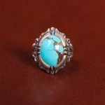 انگشتر فیروزه شجری مردانه کد 26045