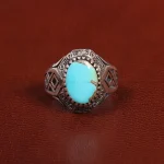 انگشتر فیروزه شجری مردانه کد 26048