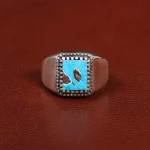 انگشتر فیروزه شجری مردانه کد 26052