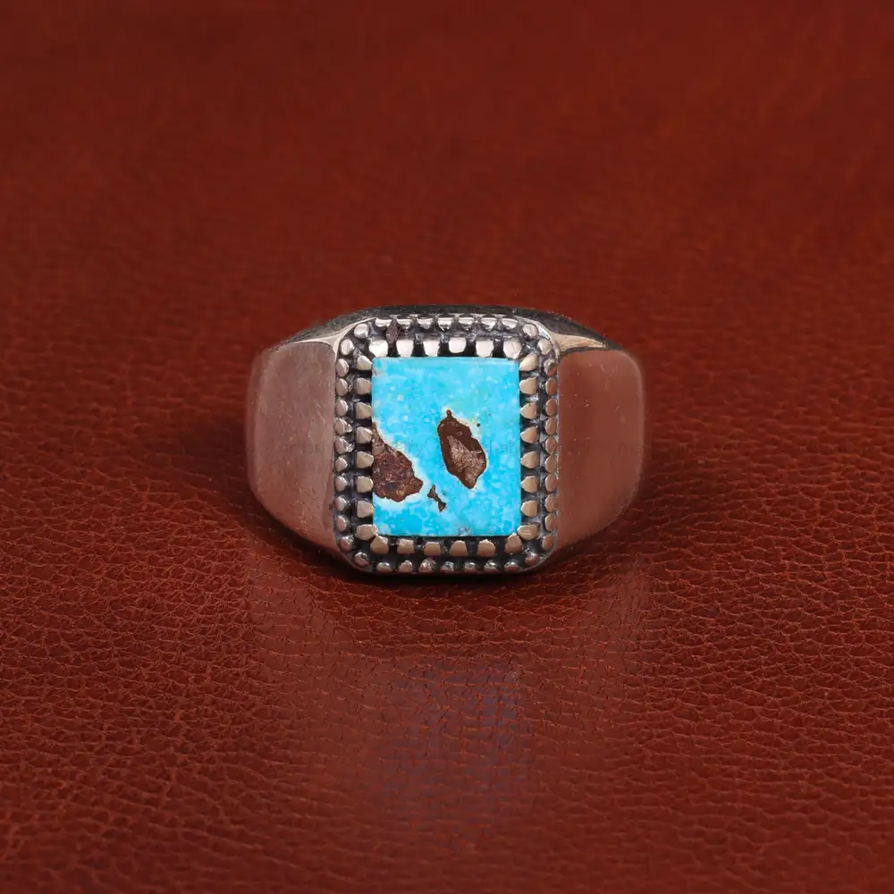 انگشتر فیروزه شجری مردانه کد 26052