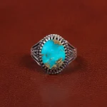 انگشتر فیروزه شجری مردانه کد 26054