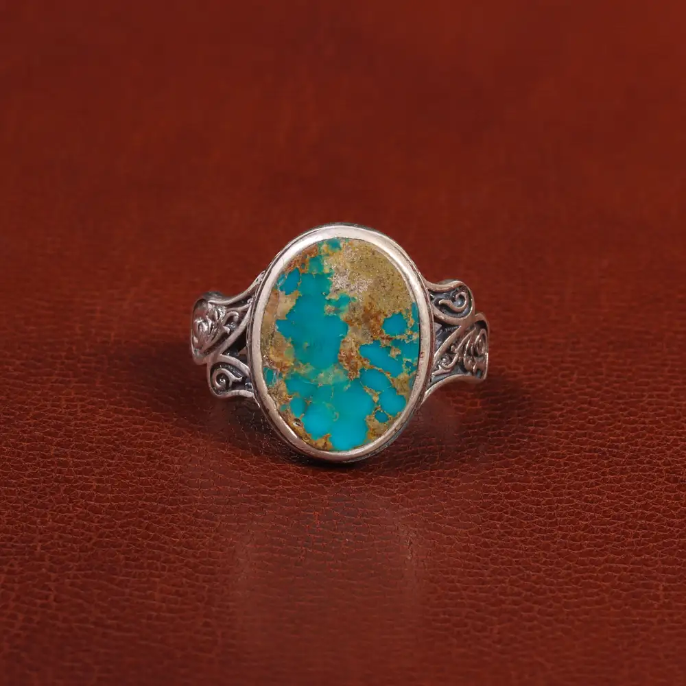 انگشتر فیروزه شجری مردانه کد 26062