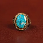 انگشتر فیروزه شجری مردانه کد 26078