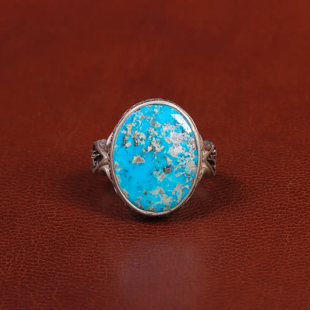 انگشتر فیروزه شجری مردانه کد 26079