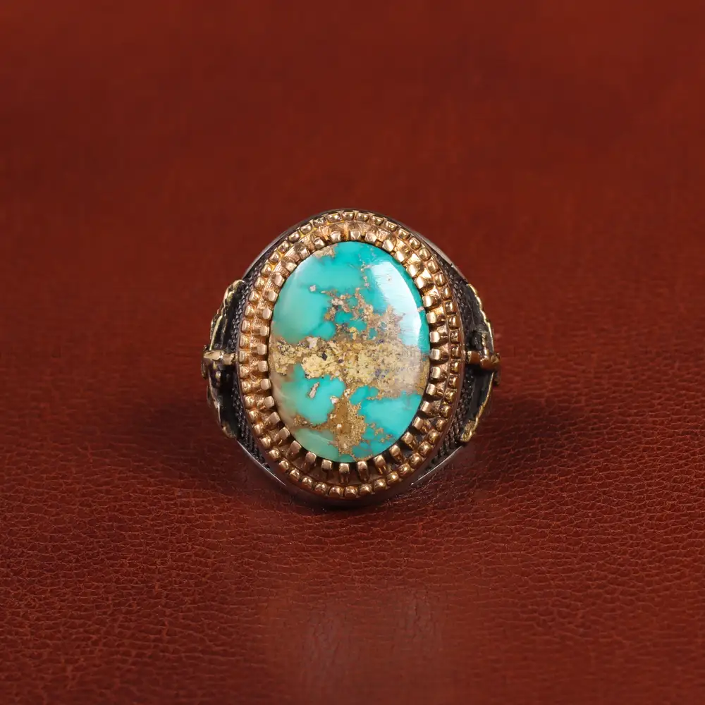 انگشتر فیروزه شجری مردانه کد 26092