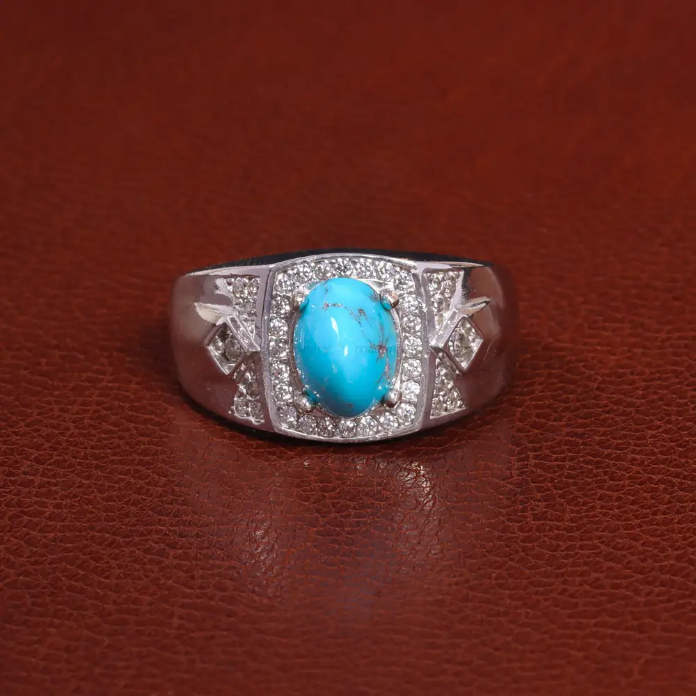 انگشتر فیروزه شجری مردانه کد 26106