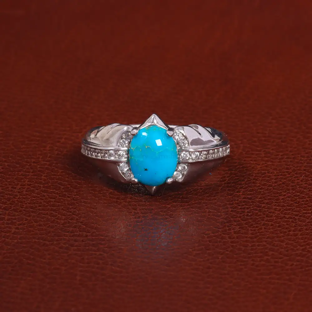 انگشتر فیروزه شجری مردانه کد 26113