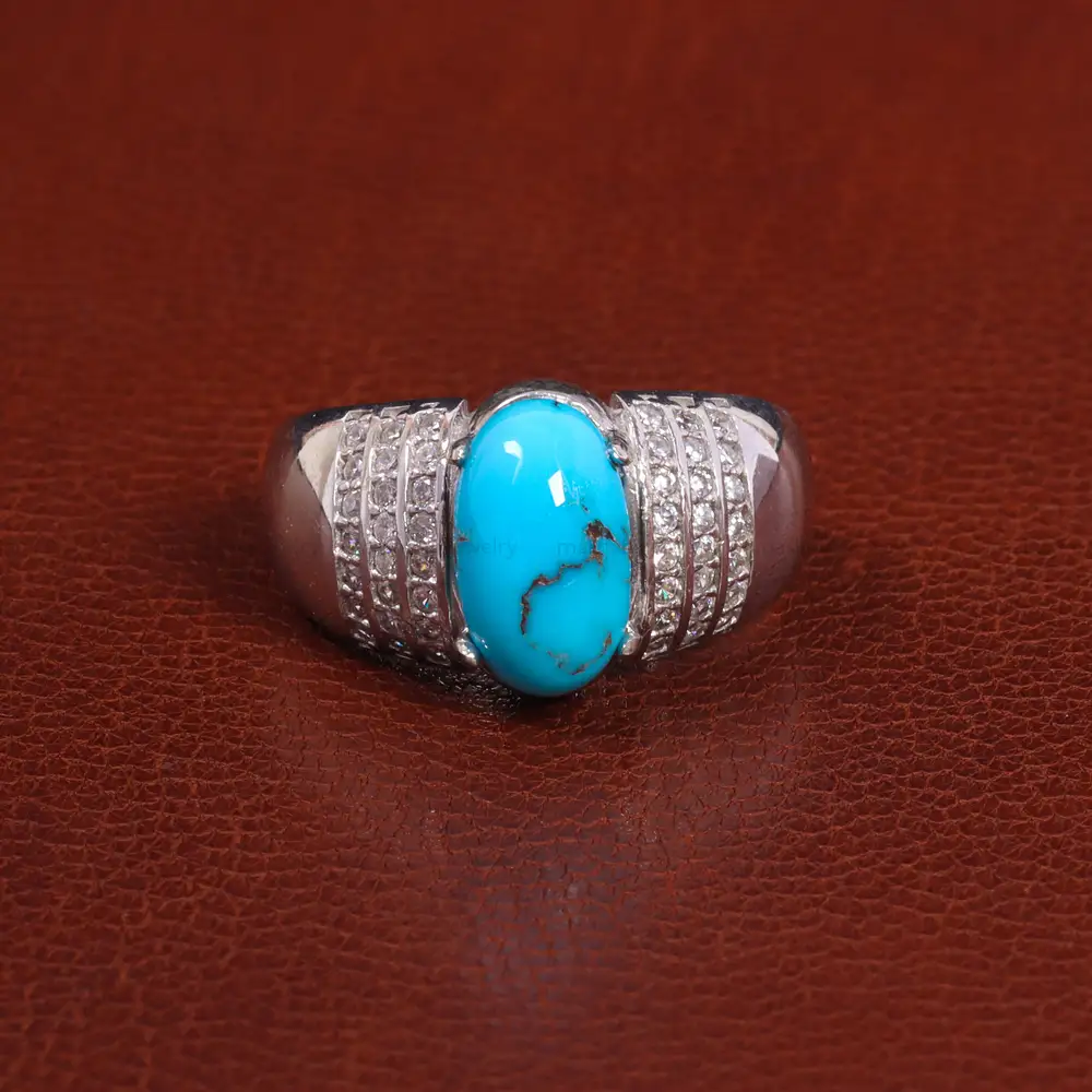 انگشتر فیروزه شجری مردانه کد 26115