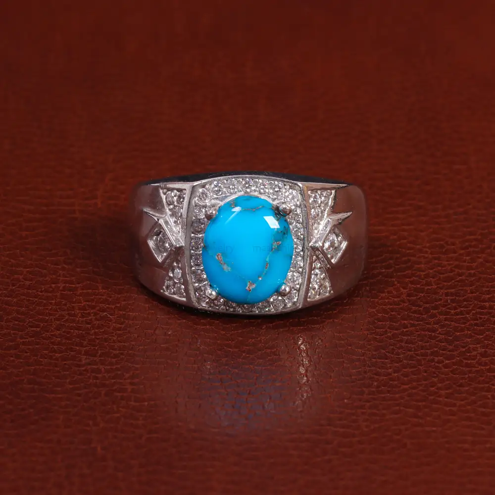 انگشتر فیروزه شجری مردانه کد 26122