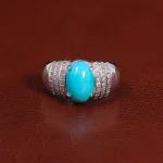 انگشتر فیروزه عجمی مردانه کد 26129