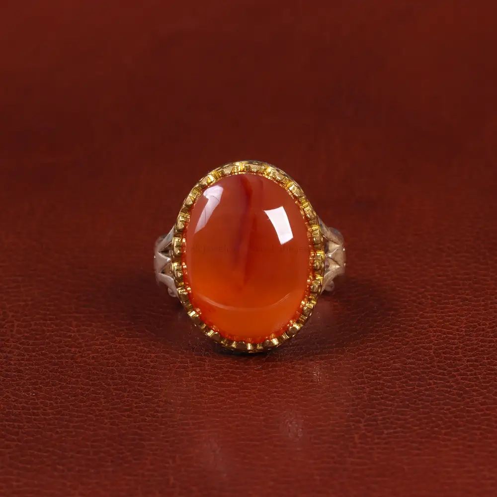 انگشتر عقیق یمن مردانه کد 26150