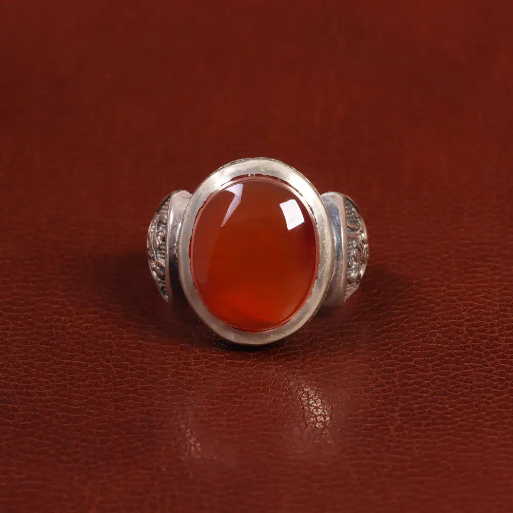 انگشتر عقیق یمن مردانه کد 26162