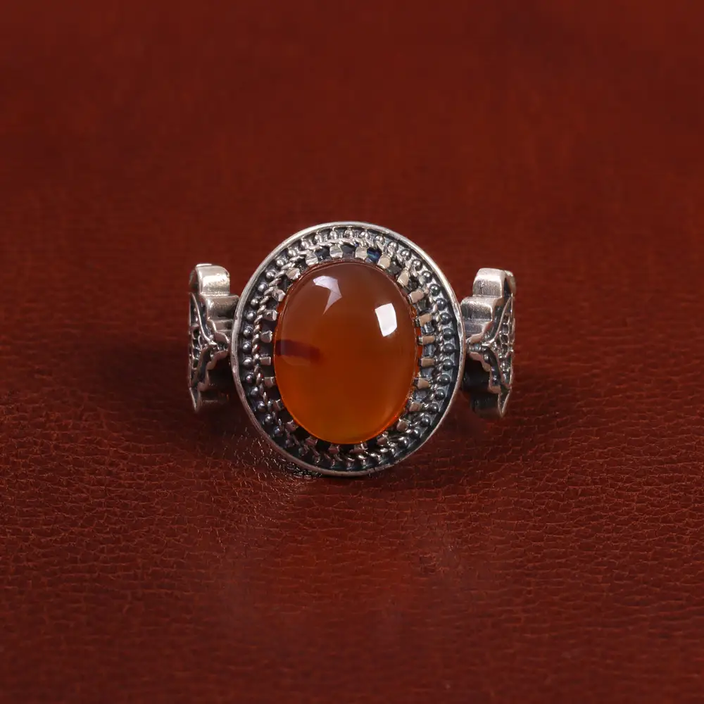 انگشتر عقیق یمن مردانه کد 26163