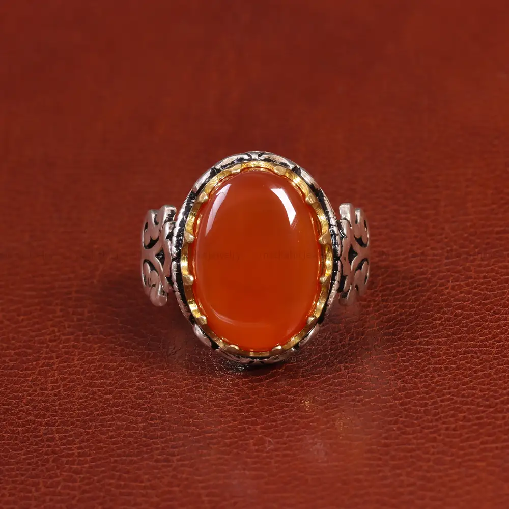 انگشتر عقیق یمن مردانه کد 26168