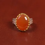 انگشتر عقیق یمن مردانه کد 26170