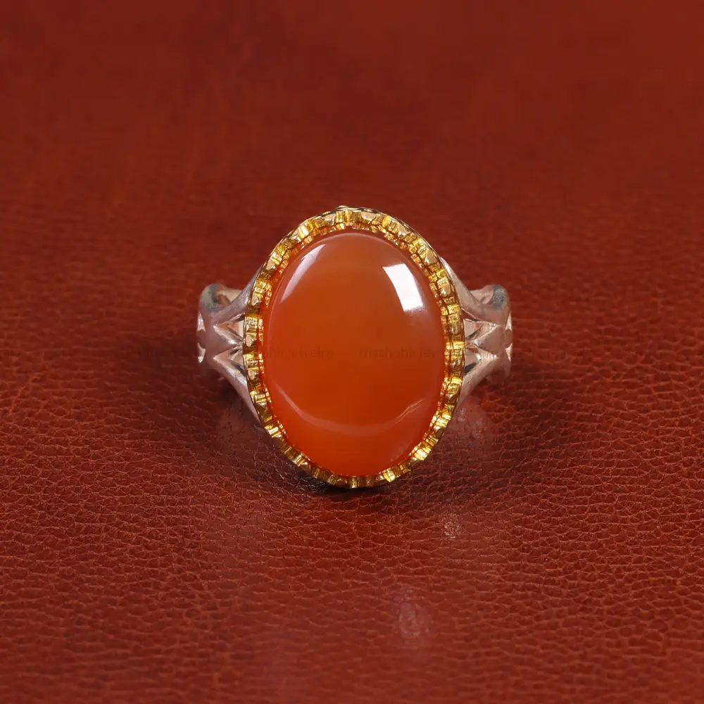 انگشتر عقیق یمن مردانه کد 26170