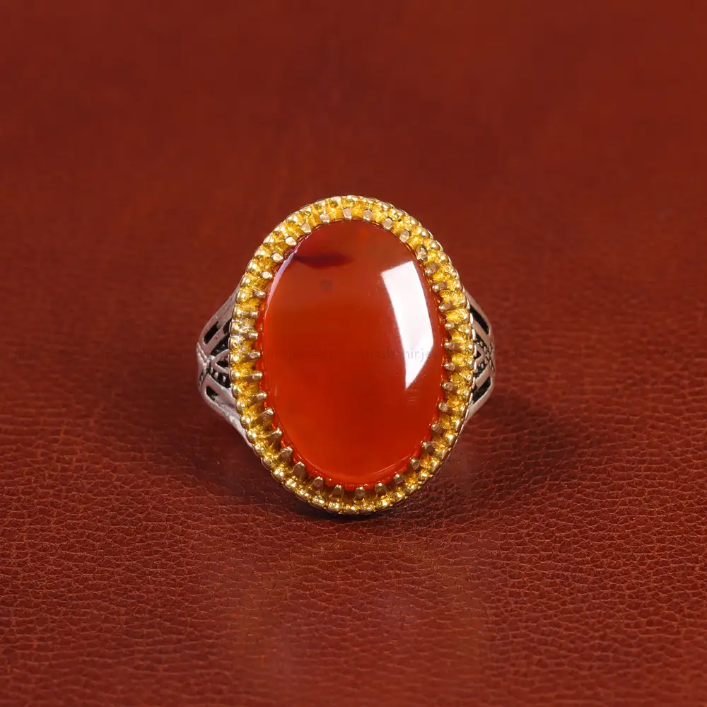 انگشتر عقیق یمن مردانه کد 26174