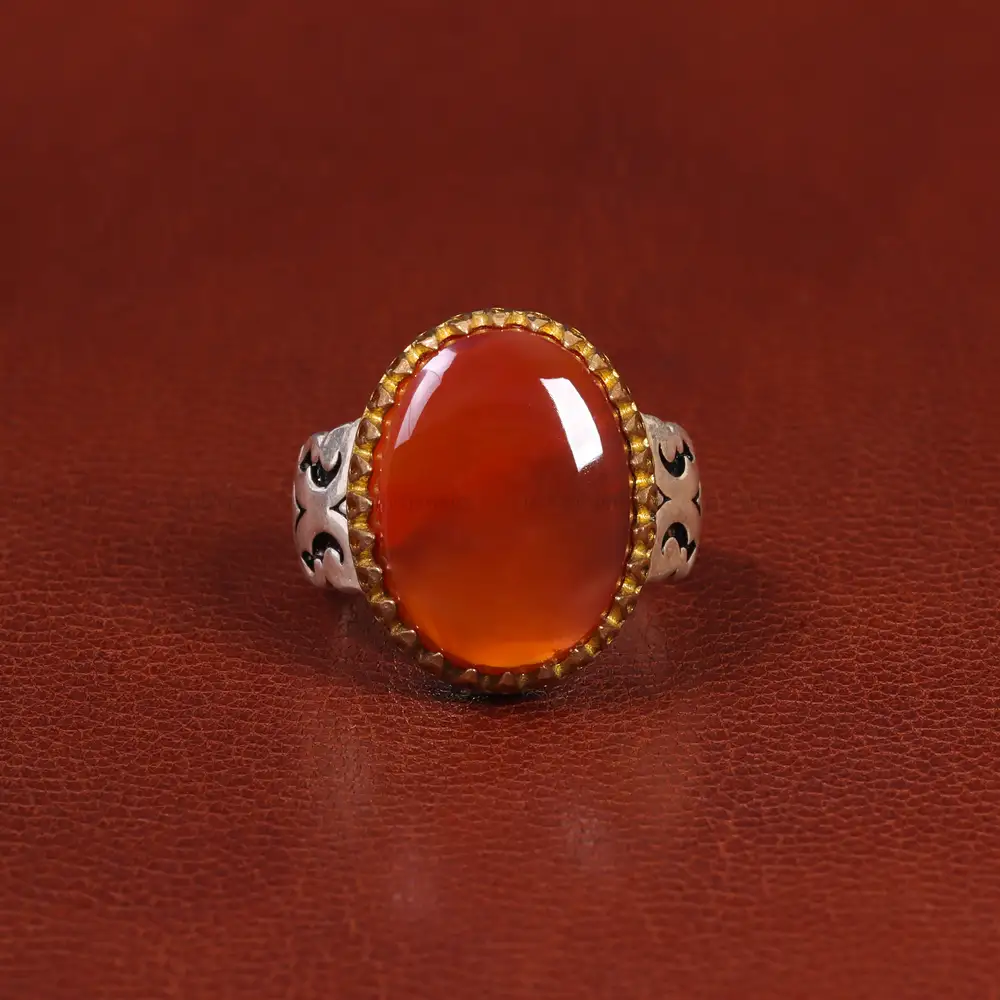 انگشتر عقیق یمن مردانه کد 26176