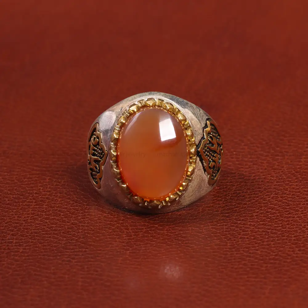 انگشتر عقیق یمن مردانه کد 26186