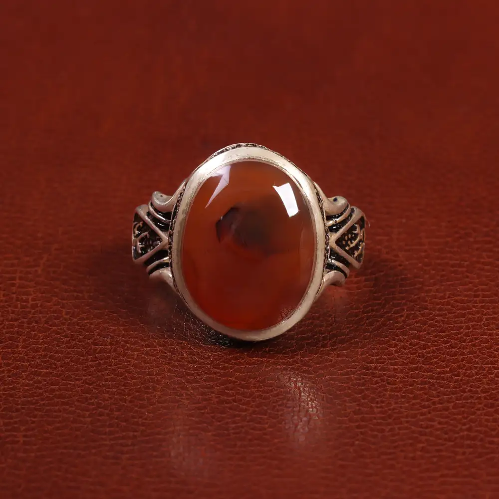 انگشتر عقیق یمن مردانه کد 26189