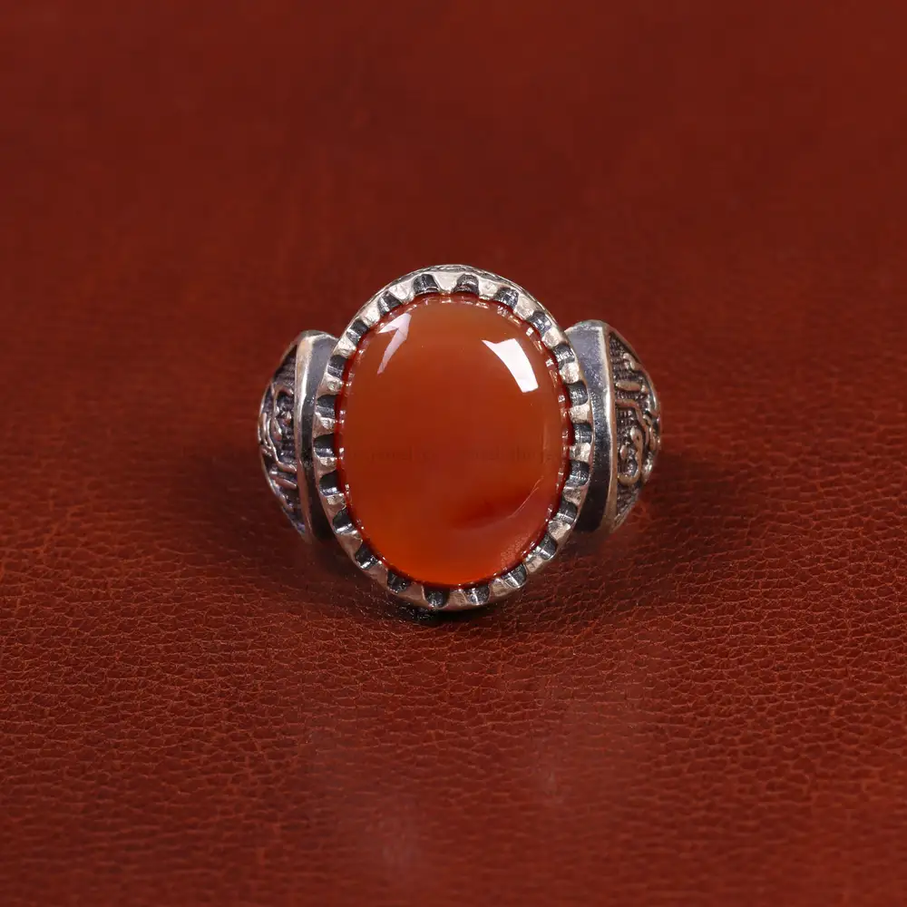 انگشتر عقیق یمن مردانه کد 26190