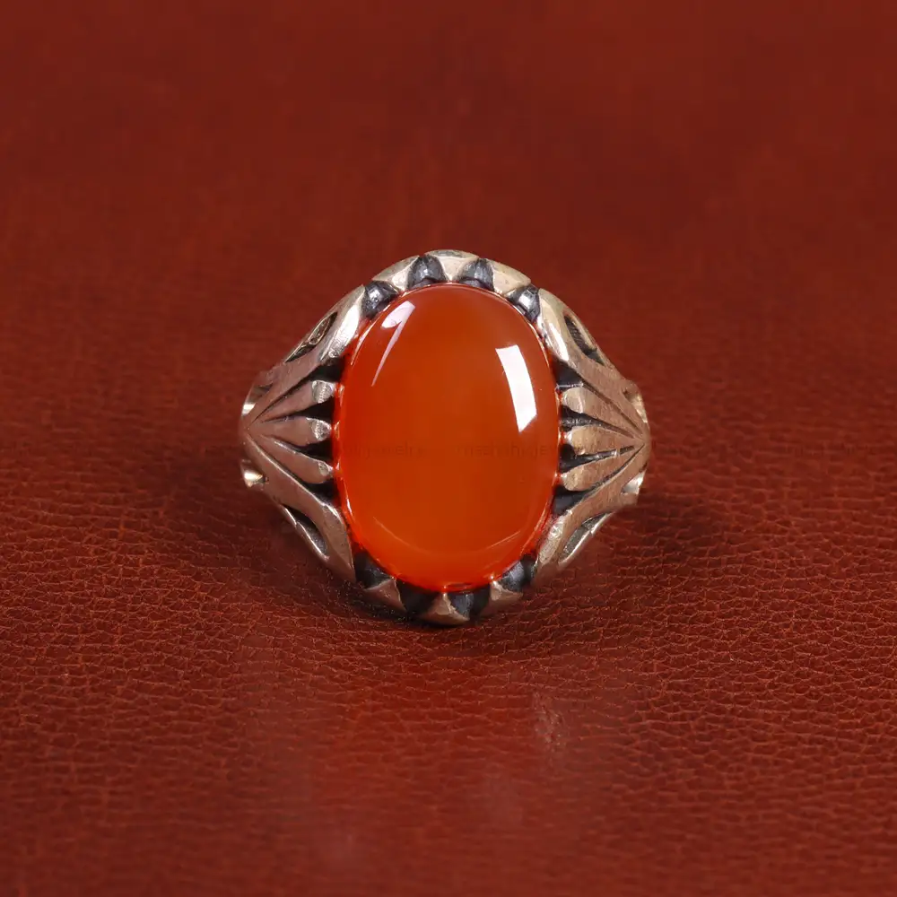 انگشتر عقیق یمن مردانه کد 26193