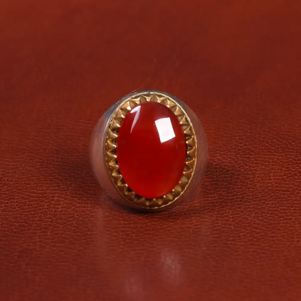 انگشتر عقیق یمن مردانه کد 26194