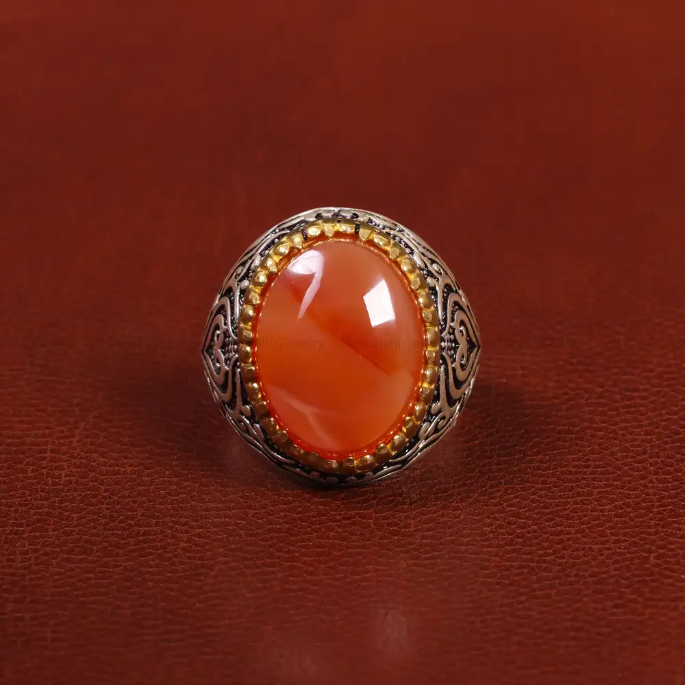 انگشتر عقیق یمن مردانه کد 26195