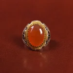 انگشتر عقیق یمن مردانه کد 26200