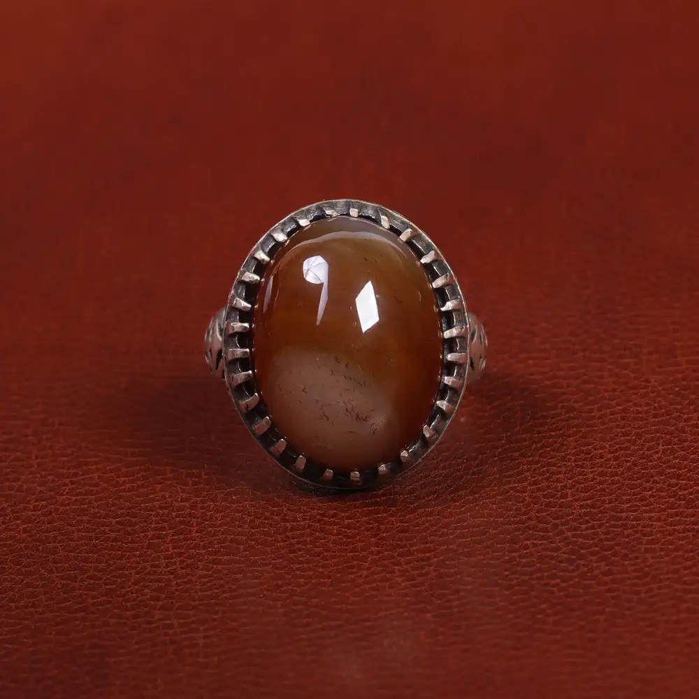 انگشتر عقیق یمن مردانه کد 26202